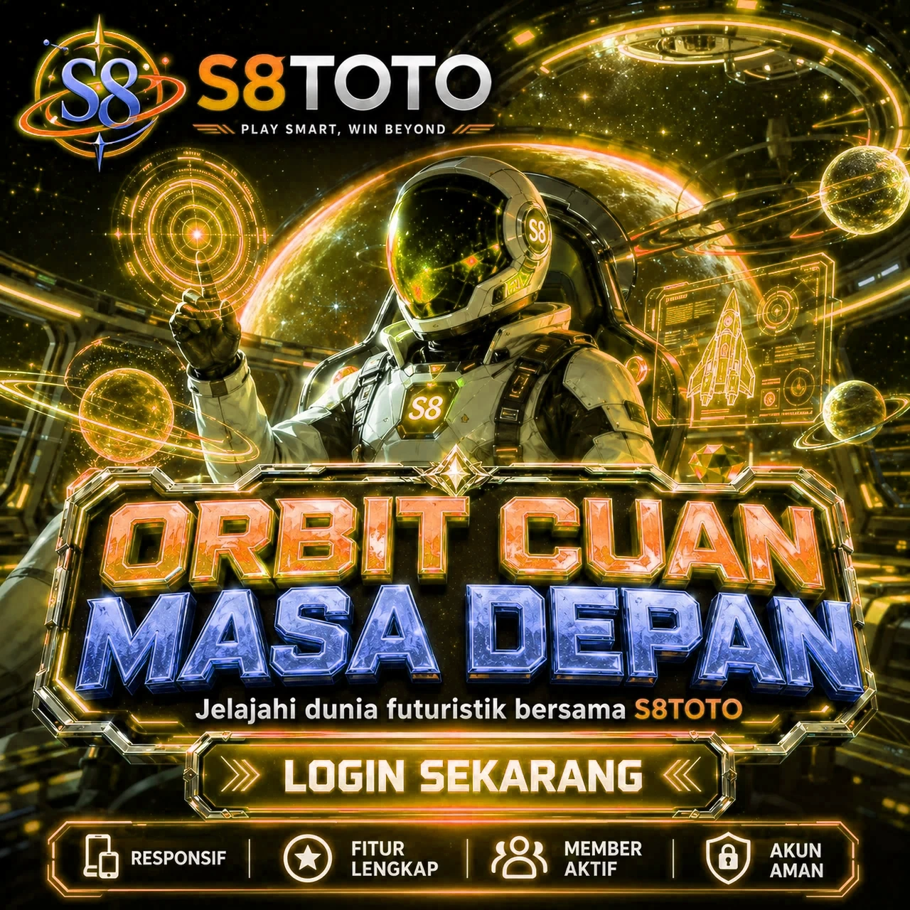Banner S8TOTO slot gacor online dengan info RTP dan wap s8toto